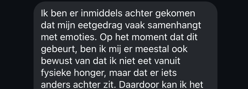 Bericht van cliënt