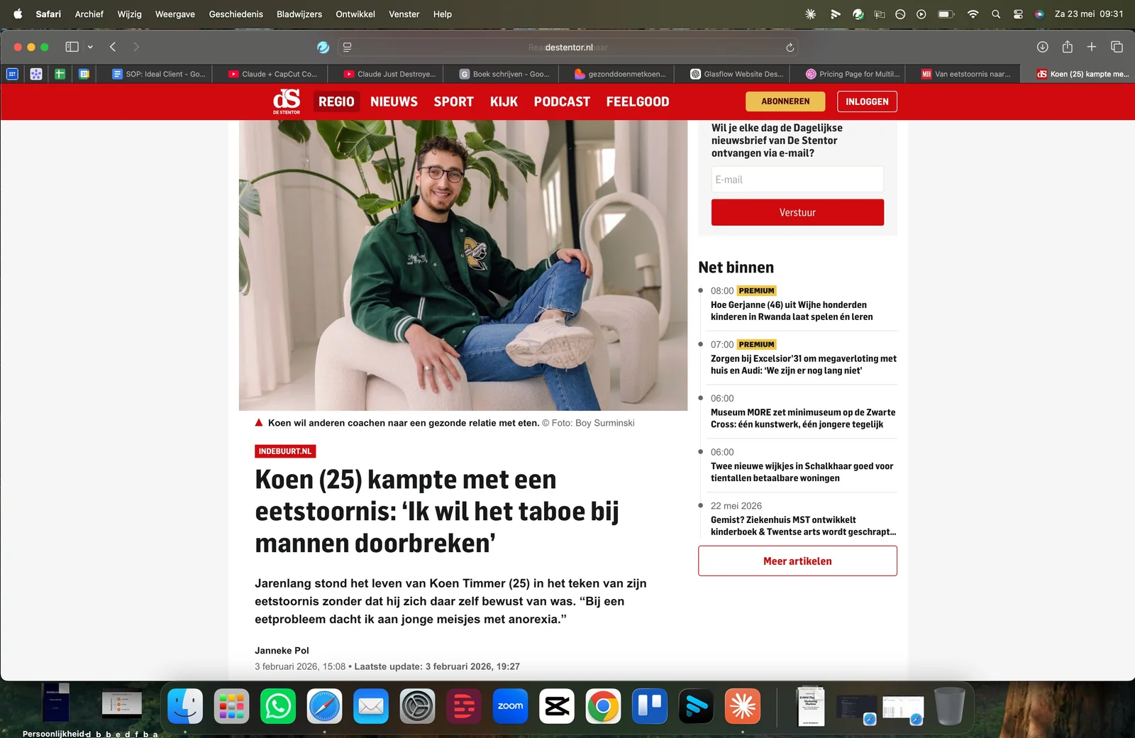 De Stentor artikel
