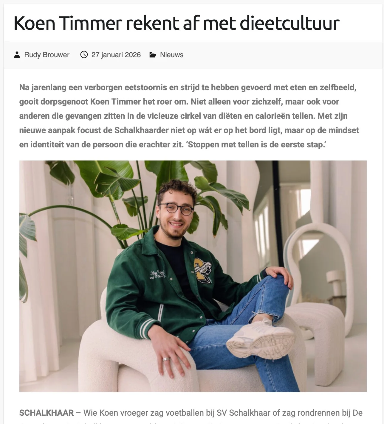 In Schalkhaar artikel