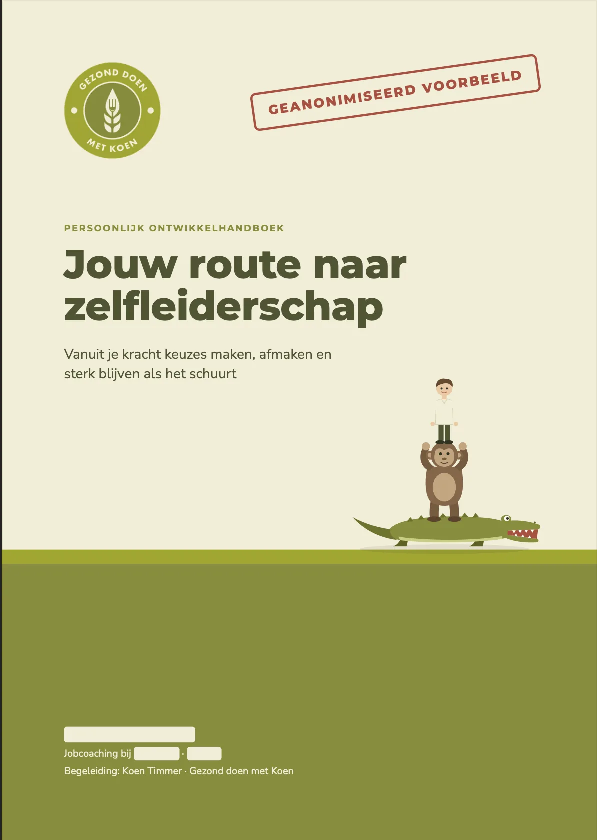 Persoonlijk handboek met scores en opdrachten