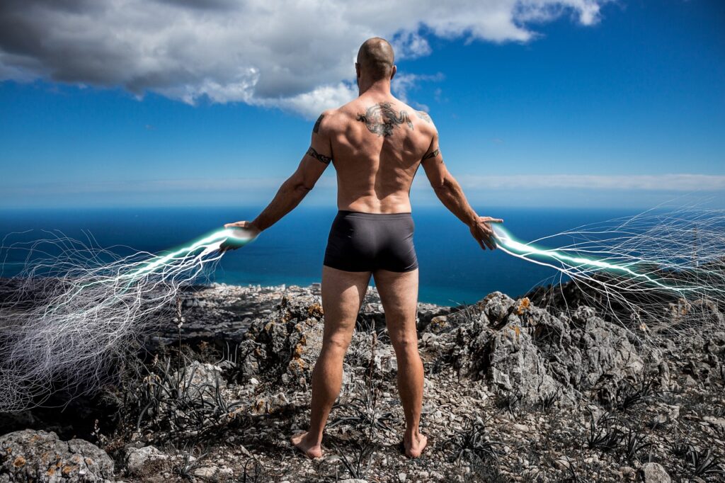 muscle, fit, guy, shirtless, back, mountain, taco fleur, cavemantraining, tattoo, lightning, kettlebell trainer, personal trainer, bold, shorts, underwear, no shoes, sea, water, ocean, nature, summer, outdoors, blue shoes, blue lightning, shirtless, personal trainer, personal trainer, personal trainer, personal trainer, personal trainer, bold, bold, bold